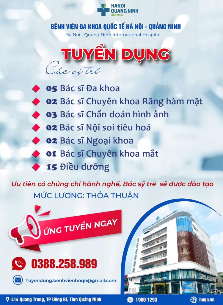 TUYỂN DỤNG BÁC SĨ & ĐIỀU DƯỠNG THÁNG 6.2025