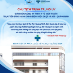 CHỦ TỊCH TRỊNH TRUNG ÚY TRỰC TIẾP ĐỒNG HÀNH CÙNG BỆNH VIỆN ĐKQT HÀ NỘI – QUẢNG NINH